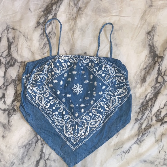Blue bandanna top - Picture 1 of 3